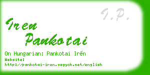 iren pankotai business card